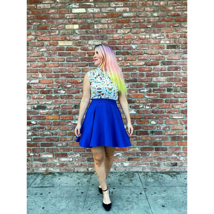 Royal Blue Skater Skirt