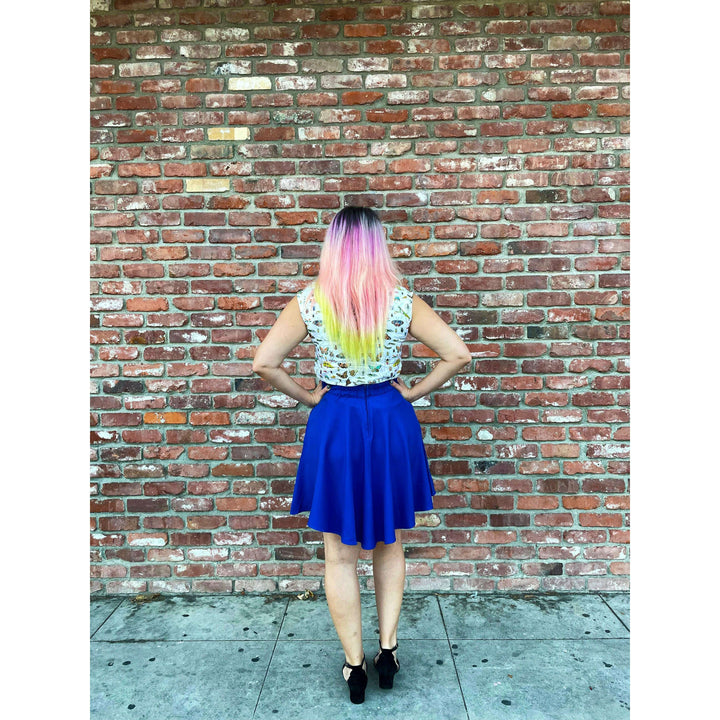 Royal Blue Skater Skirt