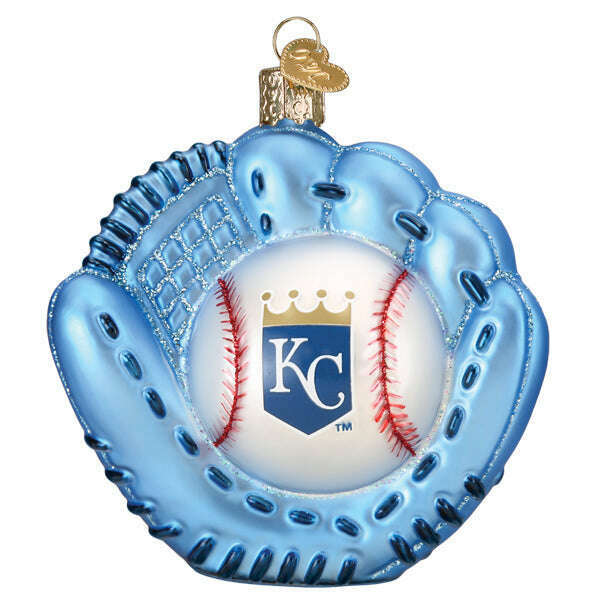Old World Christmas Royals Baseball Mitt Blown Glass Ornament