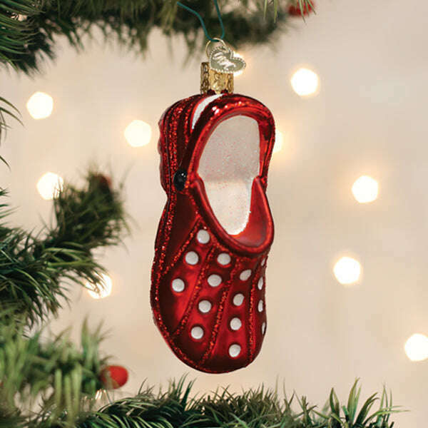 Old World Christmas Rubber Clog Blown Glass Ornament