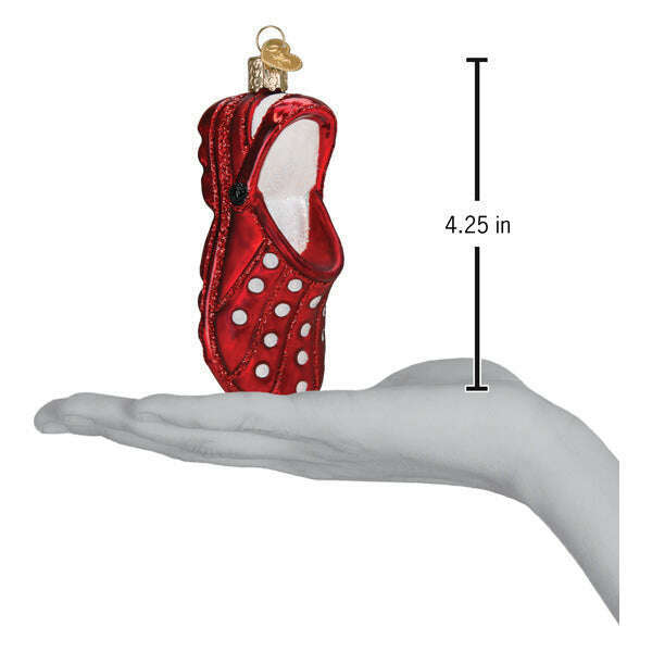 Old World Christmas Rubber Clog Blown Glass Ornament