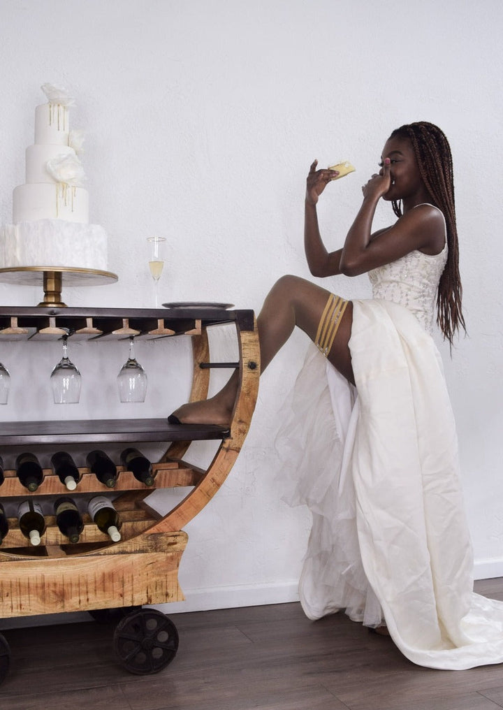 Bridal Ruby Thigh Highs. Petite to Plus Size