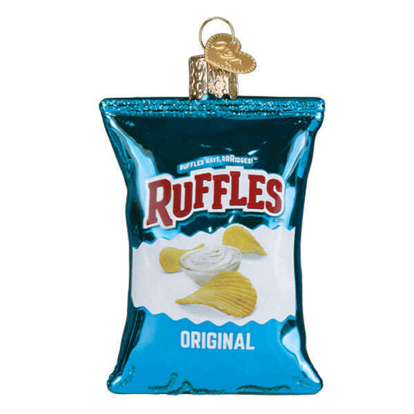 Old World Christmas Ruffles Original Chips Blown Glass Ornament