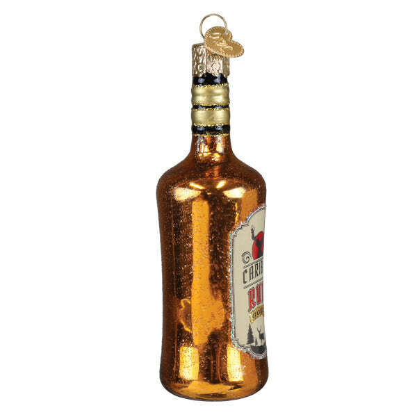 Old World Christmas Rum Bottle Blown Glass Ornament