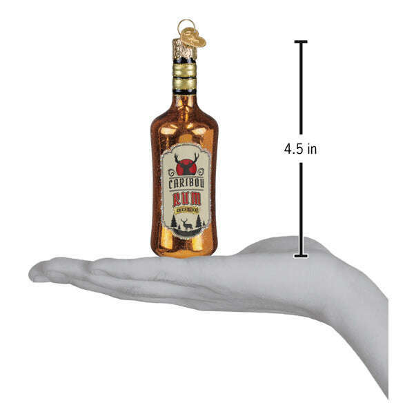 Old World Christmas Rum Bottle Blown Glass Ornament