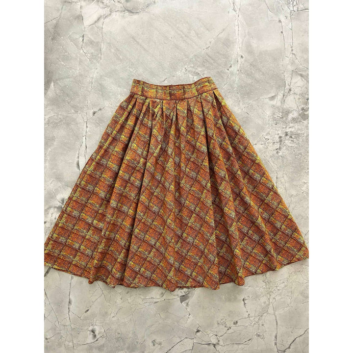 Rust Plaid Doris Skirt