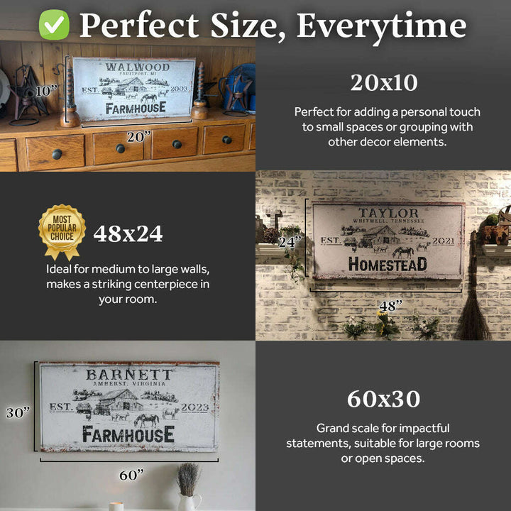 Rustic Farmhouse Personalized Sign II
