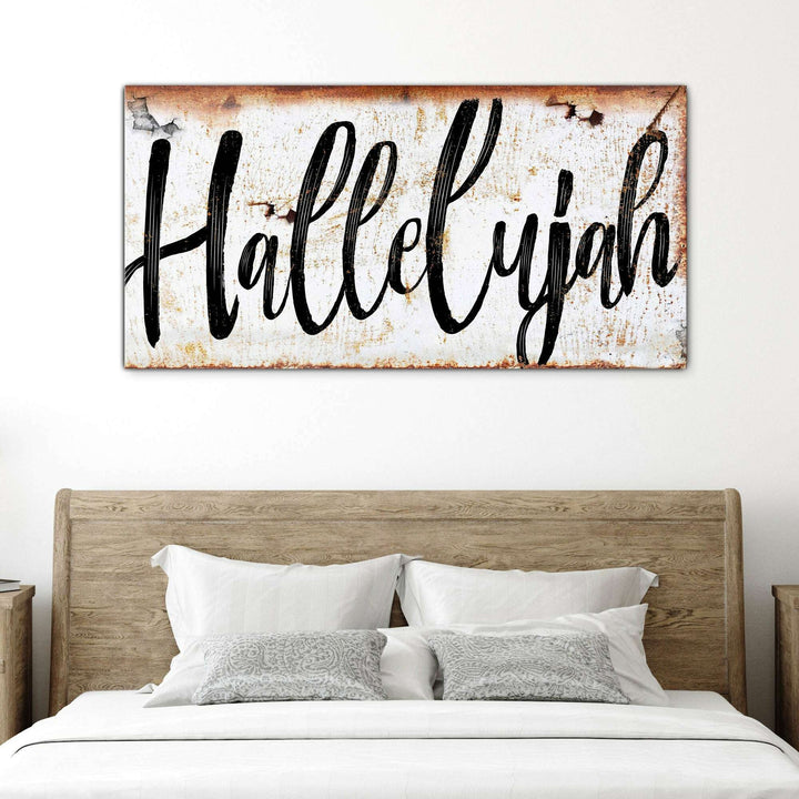 Rustic Hallelujah Faith Sign