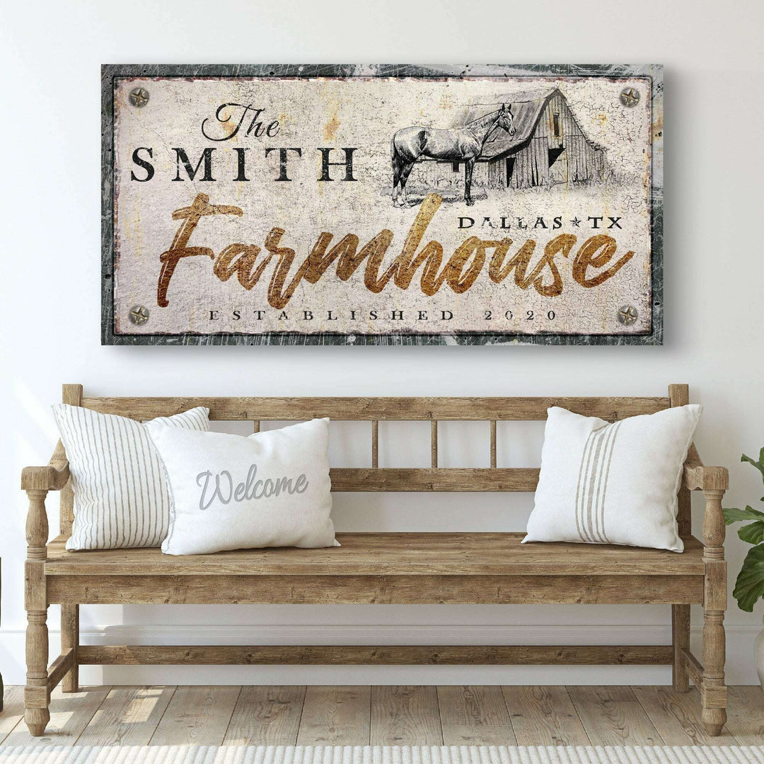 Rustic Horse Farmhouse Sign III
