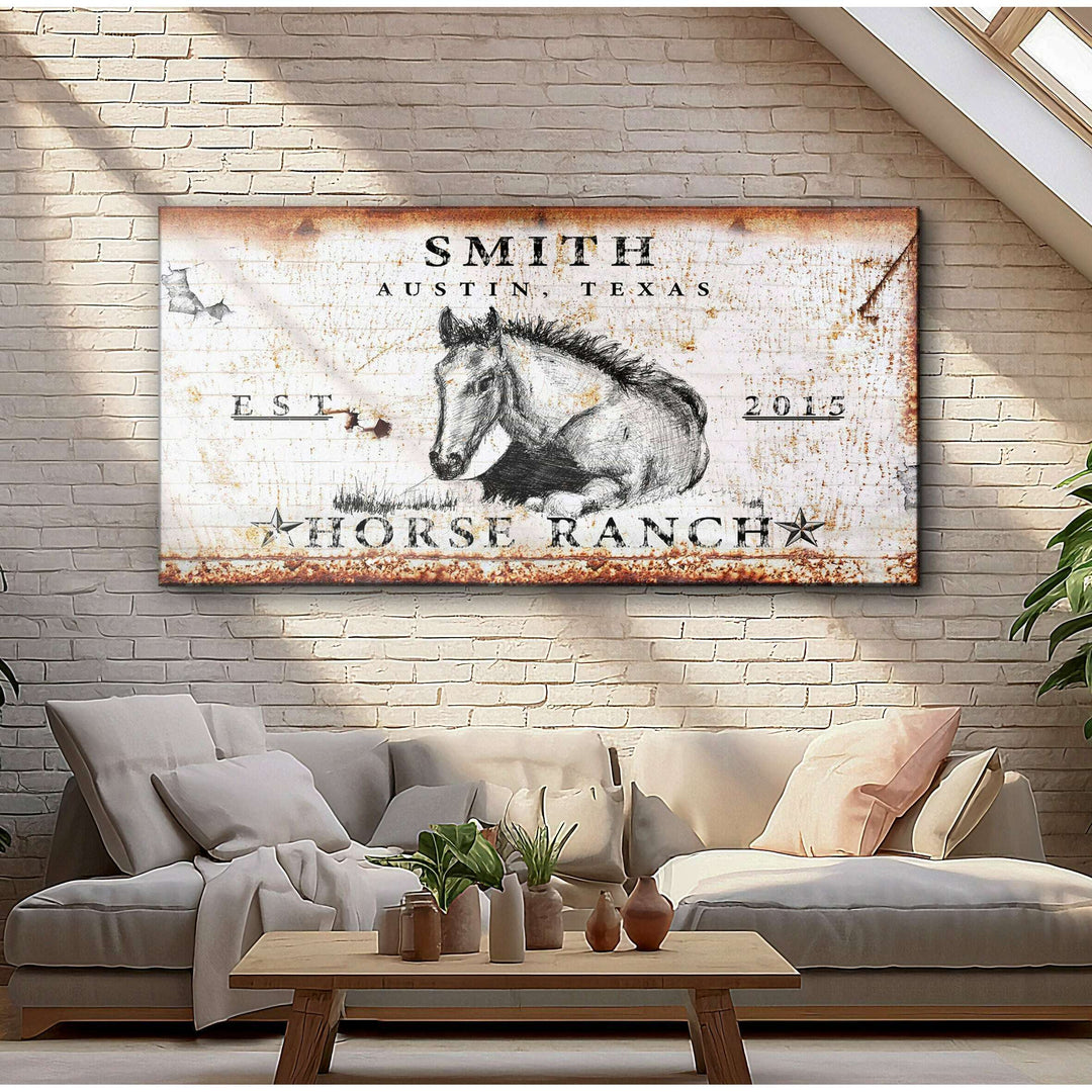 Rustic Horse Ranch Sign IV