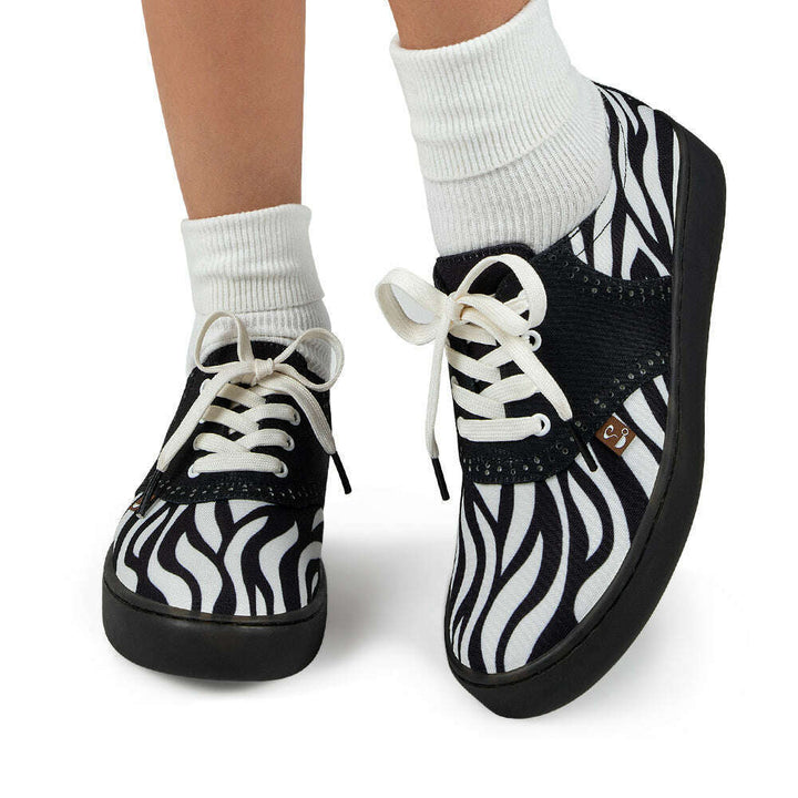 Saddle Zebra Women's Casual Sneakers