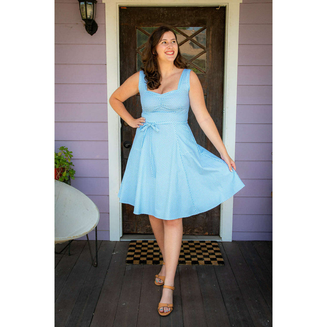 Sadie Dress - Little Sky Gingham *sale
