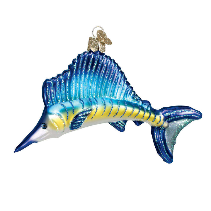 Old World Christmas Sailfish Blown Glass Ornament