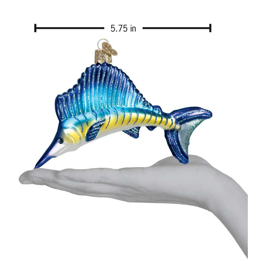 Old World Christmas Sailfish Blown Glass Ornament