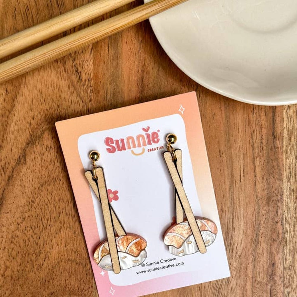 Salmon Sushi Earrings 2