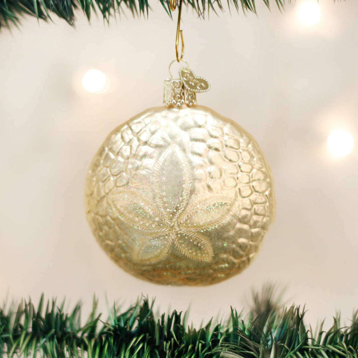 Old World Christmas Sand Dollar Blown Glass Ornament