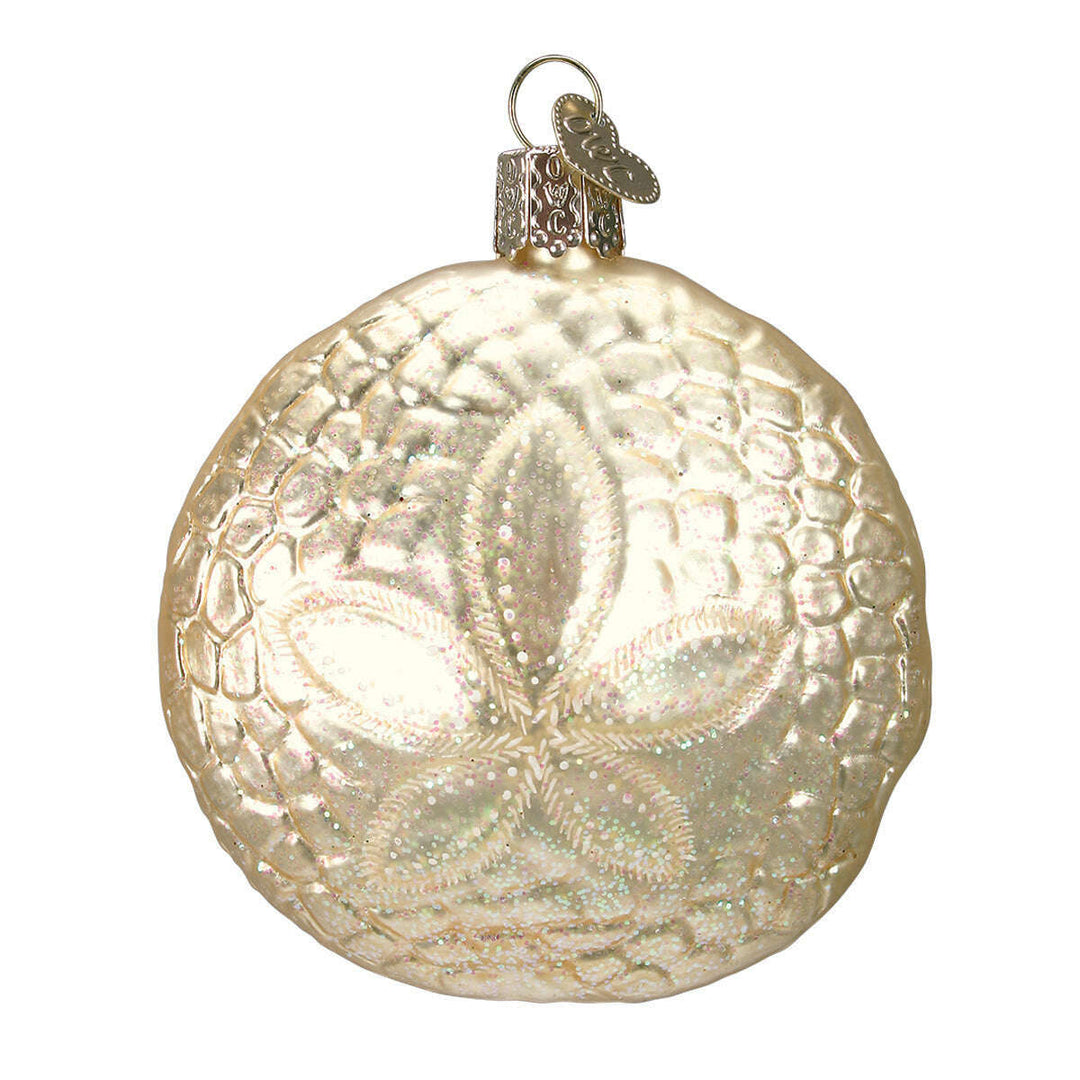Old World Christmas Sand Dollar Blown Glass Ornament