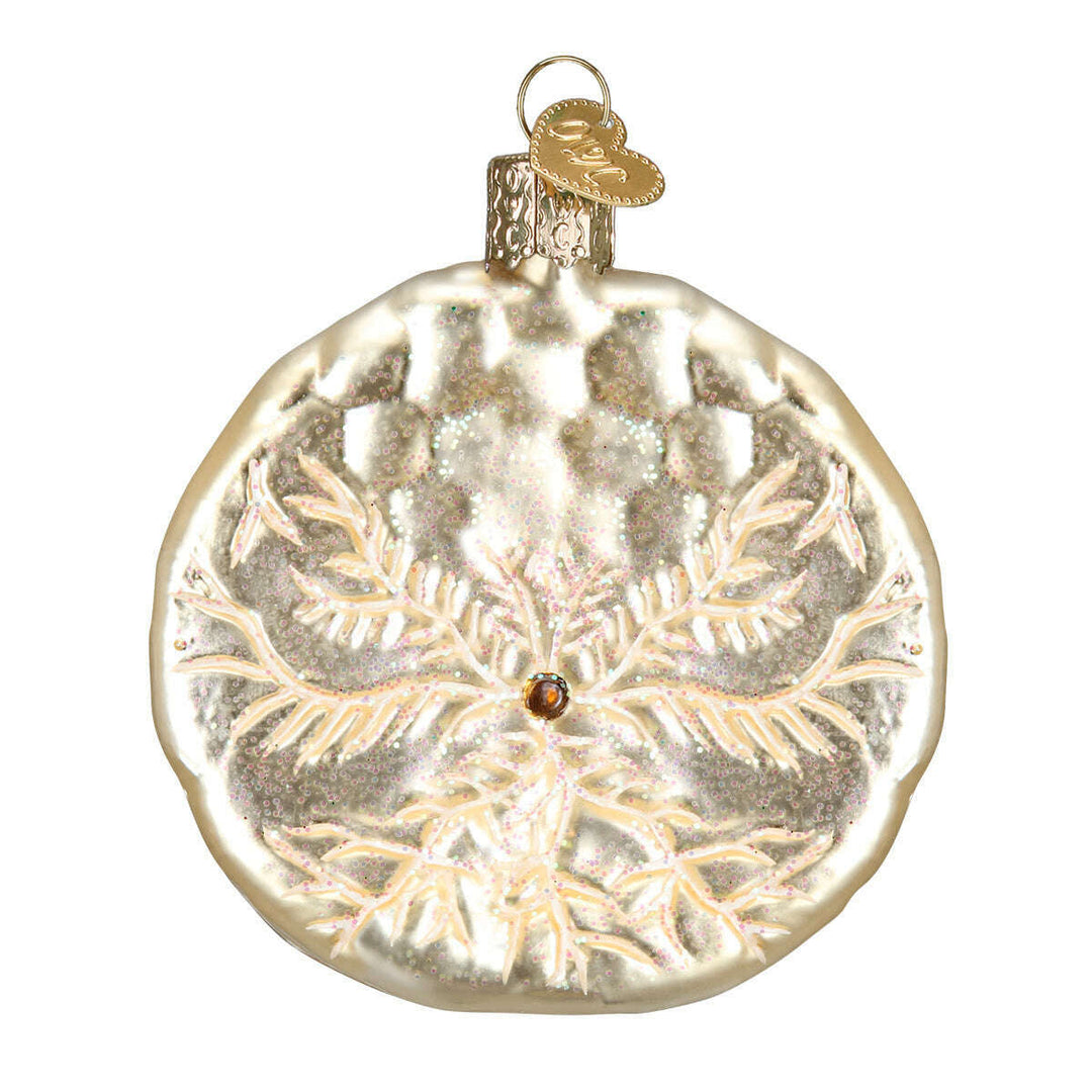 Old World Christmas Sand Dollar Blown Glass Ornament