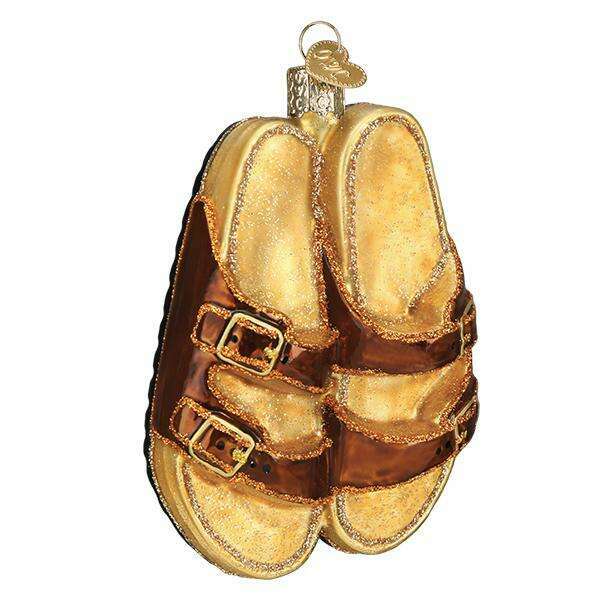 Old World Christmas Sandals Blown Glass Ornament
