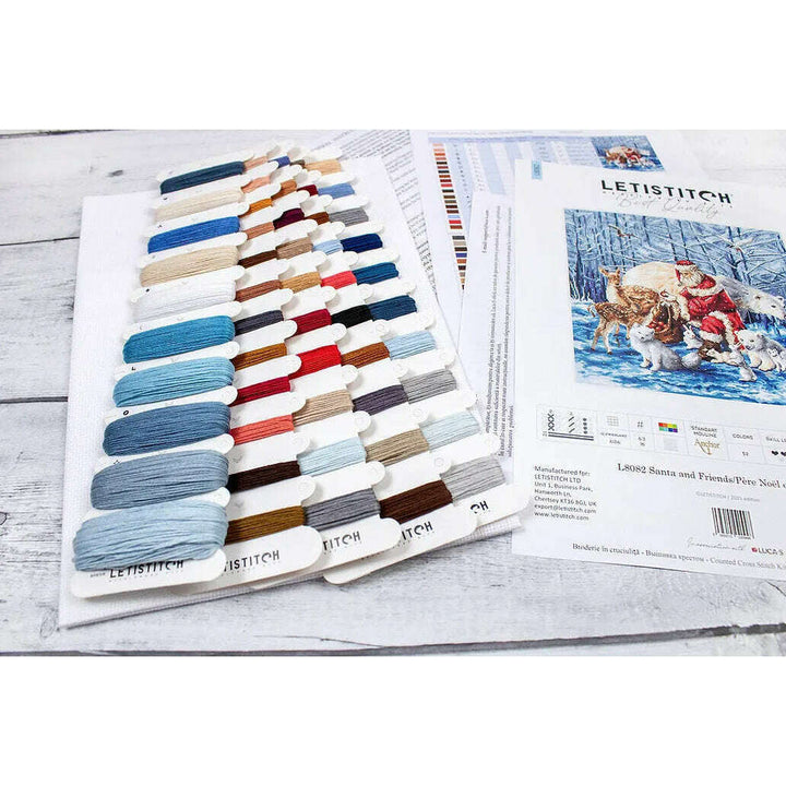 Santa and Friends L8082 Counted Cross Stitch Kit