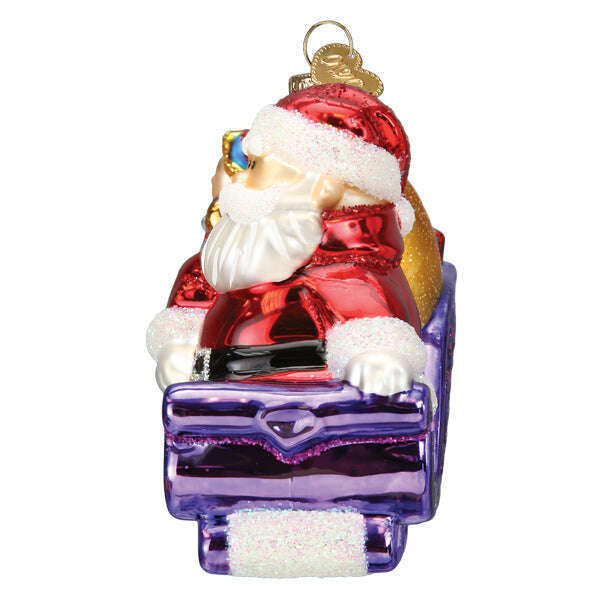 Old World Christmas Santa And Friends Blown Glass Ornament