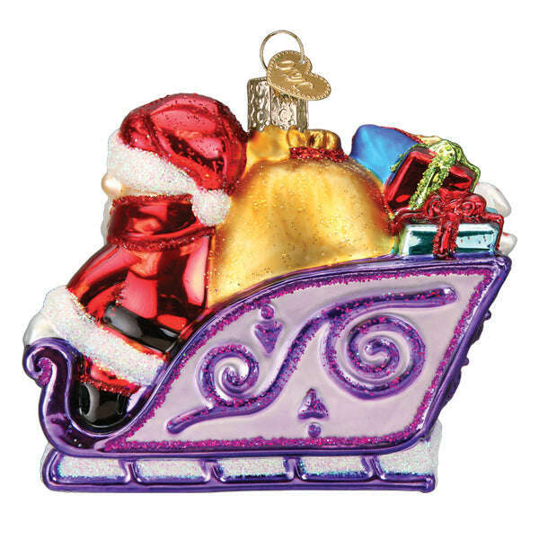 Old World Christmas Santa And Friends Blown Glass Ornament