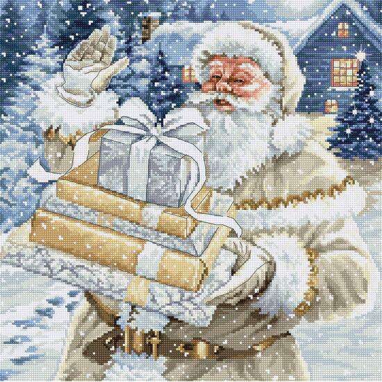 Santa and Pressies BU5034L Counted Cross-Stitch Kit