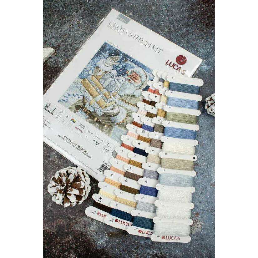 Santa and Pressies BU5034L Counted Cross-Stitch Kit