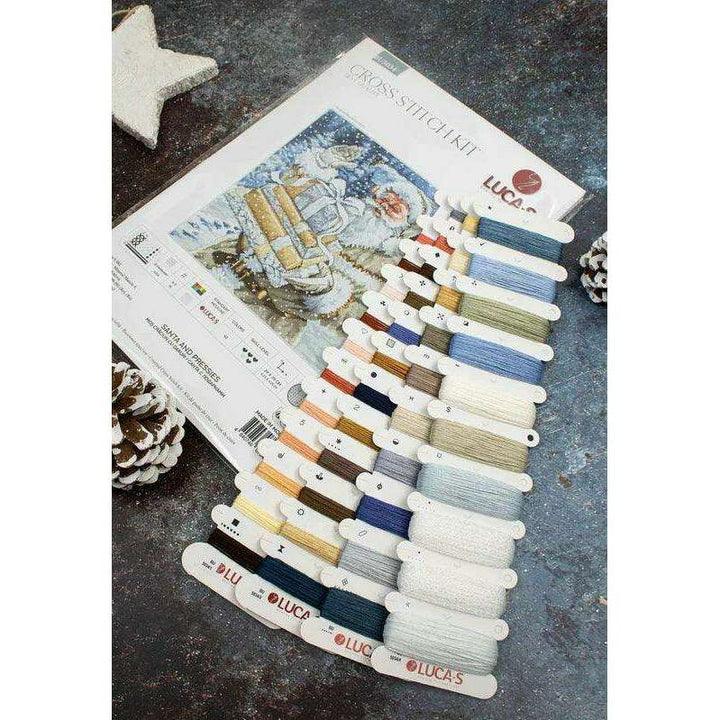 Santa and Pressies BU5034L Counted Cross-Stitch Kit