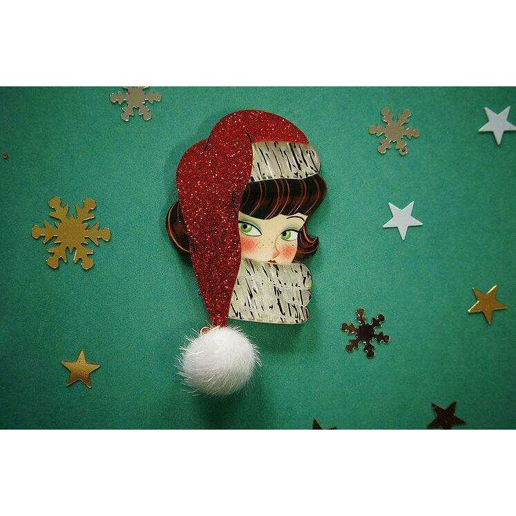 Santa Baby Brunette Brooch by Laliblue - Quirks!