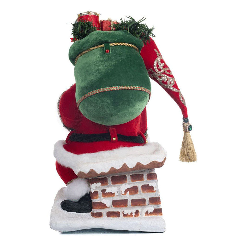 Santa Climbing Chimney Tree Topper by Katherine's Collection image 3