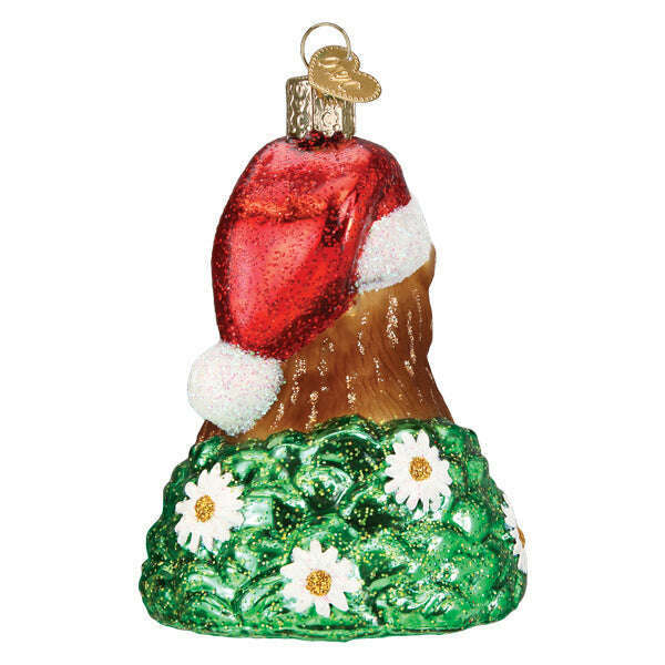 Old World Christmas Santa Groundhog Blown Glass Ornament