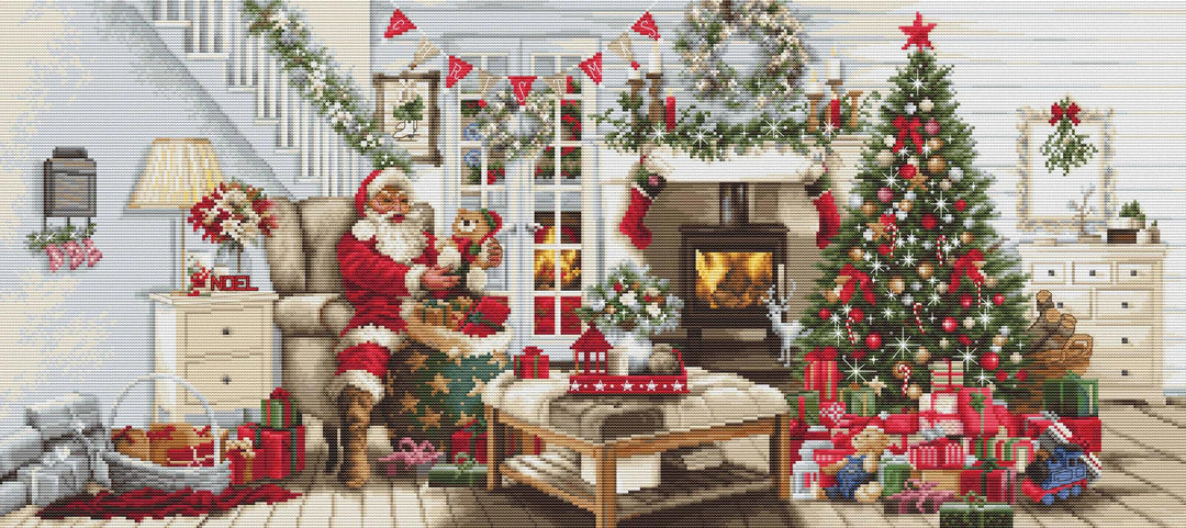Santa interior B2408L Counted Cross-Stitch Kit