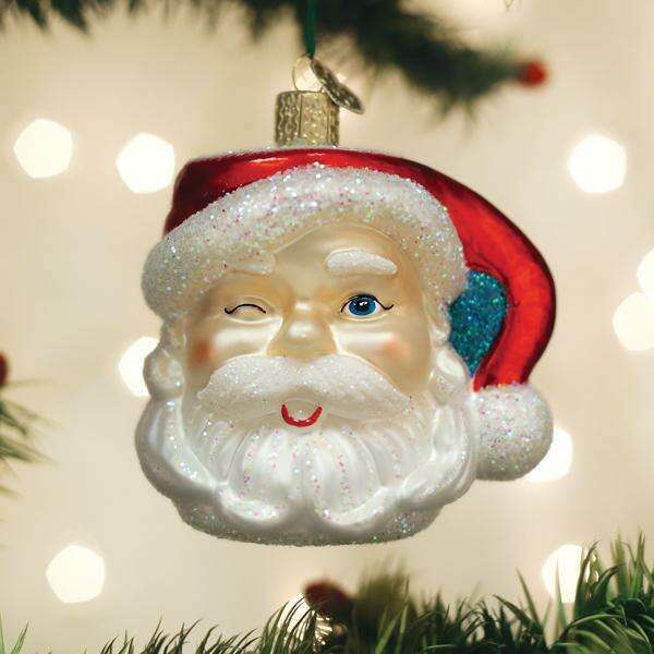 Old World Christmas Santa Mug Blown Glass Ornament