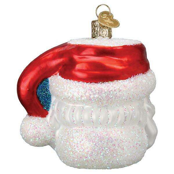 Old World Christmas Santa Mug Blown Glass Ornament