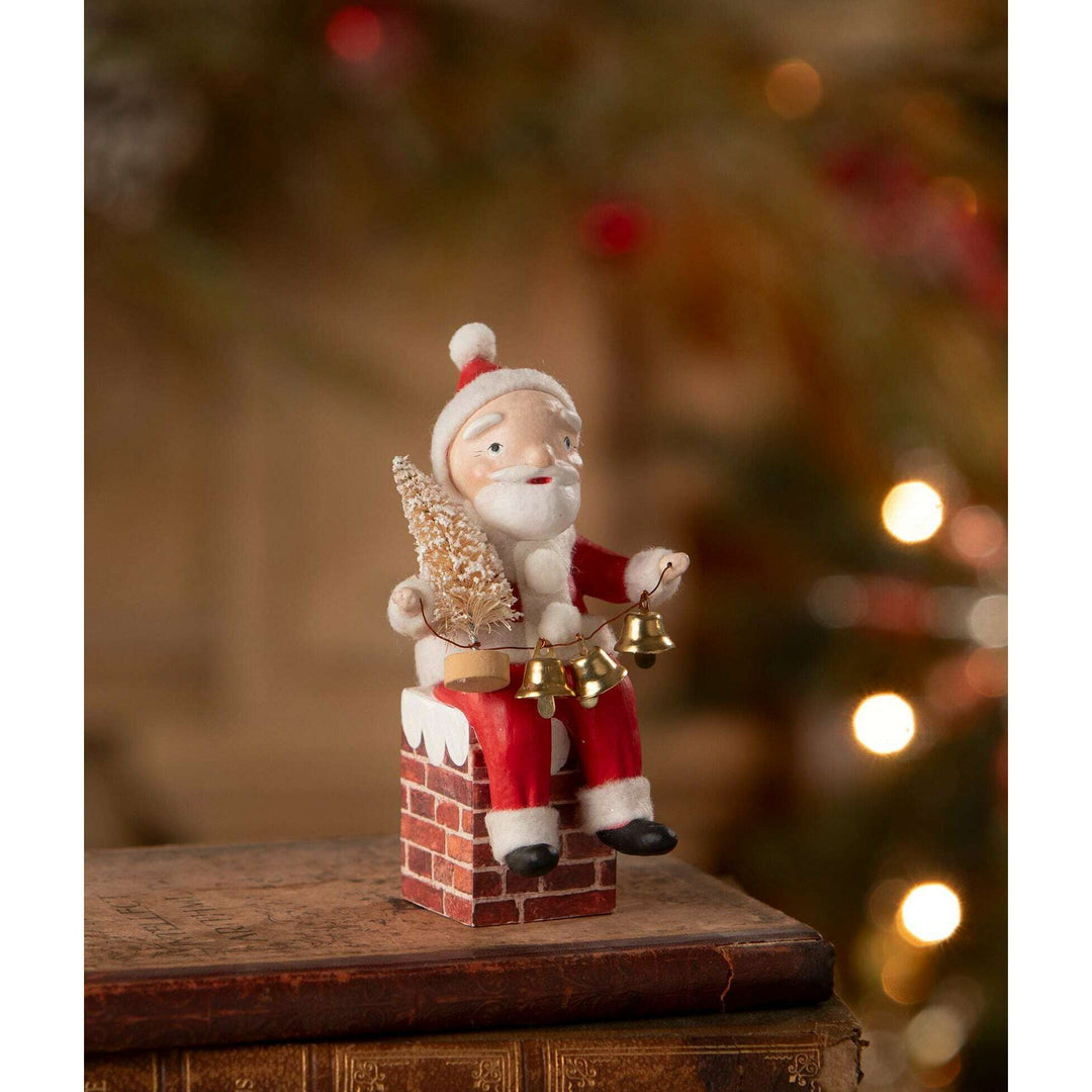 Santa on Chimney by Bethany Lowe Designs, christmas decor