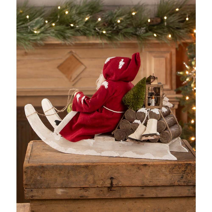 Santa on Log Sled by Bethany Lowe Designs 1