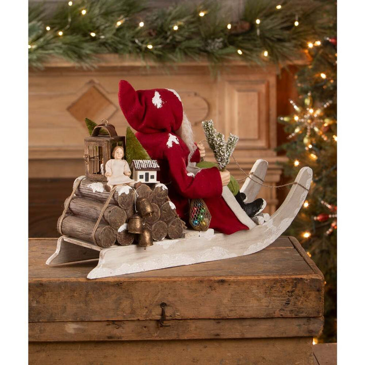 Santa on Log Sled by Bethany Lowe Designs 2