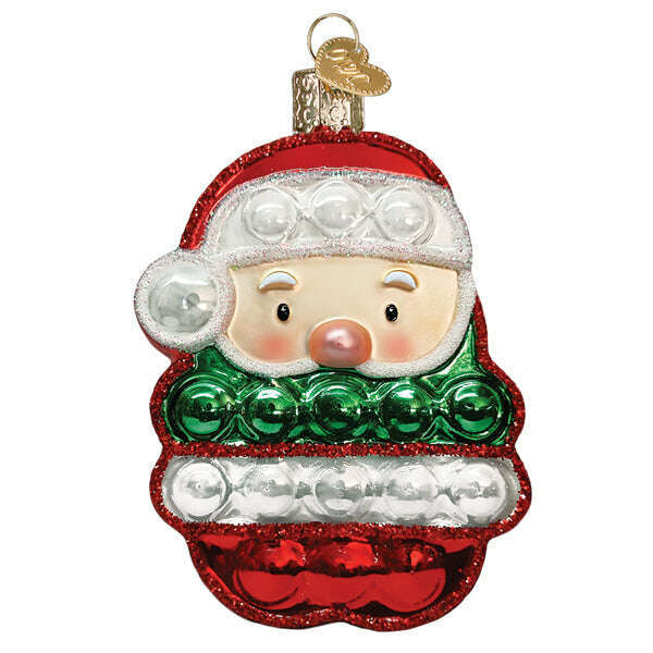 Old World Christmas Santa Popper Blown Glass Ornament