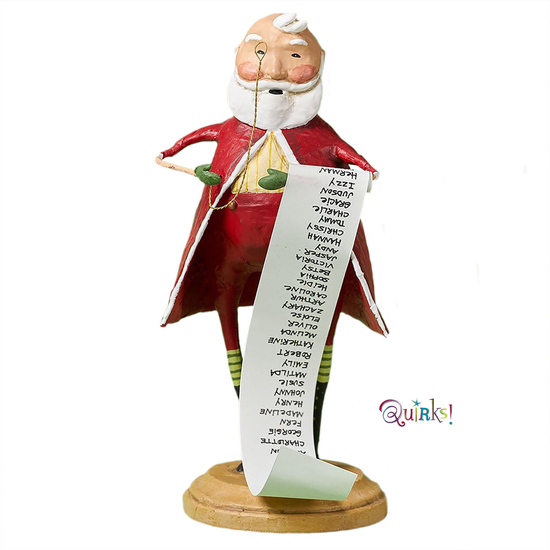 Santa's List Christmas Lori Mitchell Collectible Figurine - Quirks!