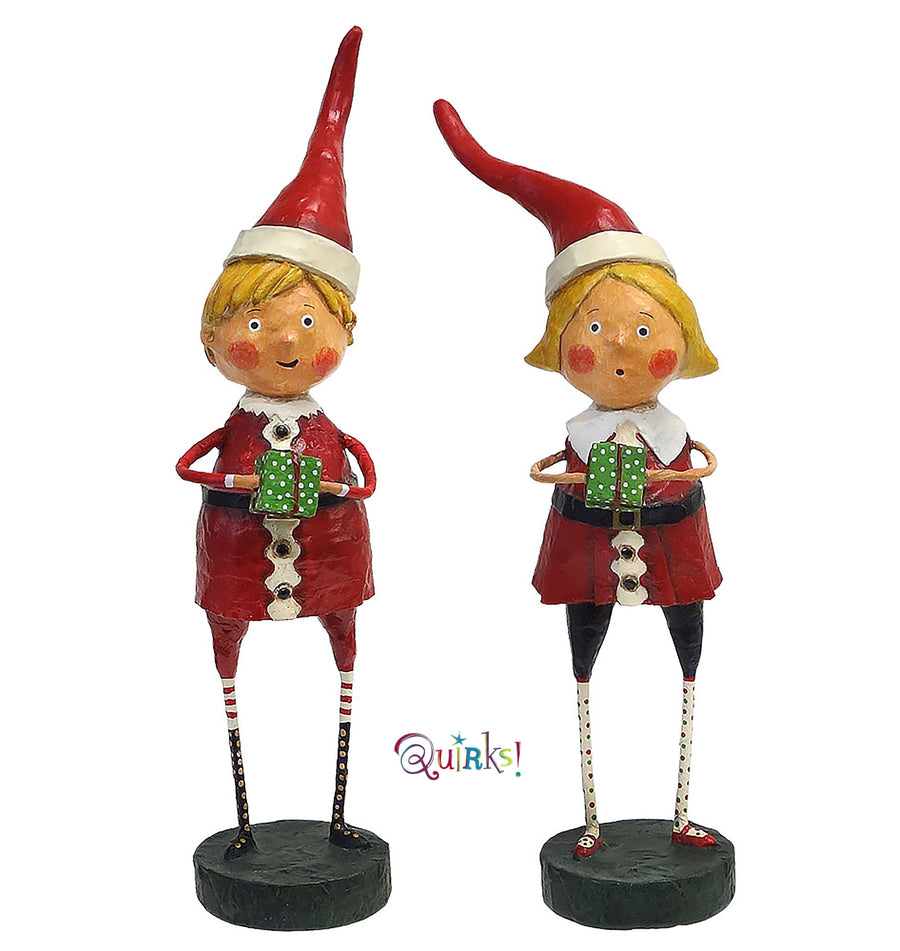 Santa's Little Helpers Set of 2 Lori Mitchell Collectible Figurine - Quirks!