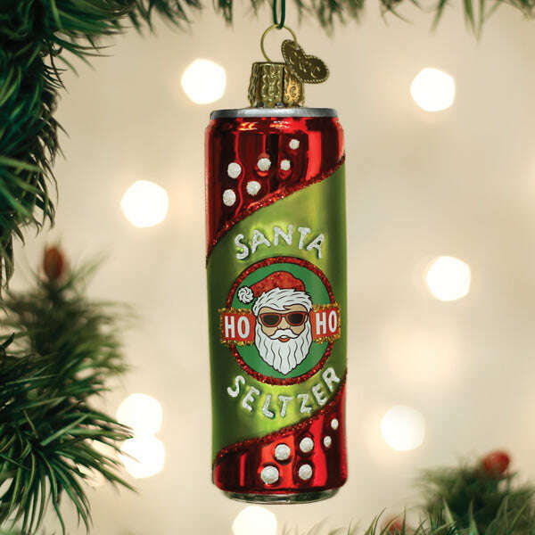 Old World Christmas Santa Seltzer Blown Glass Ornament