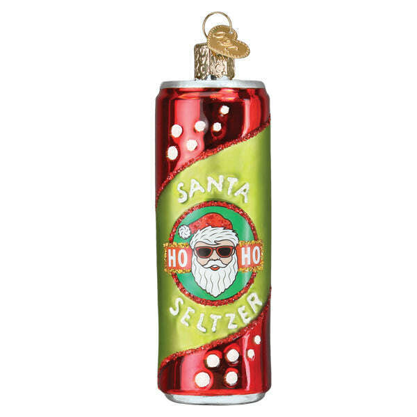 Old World Christmas Santa Seltzer Blown Glass Ornament