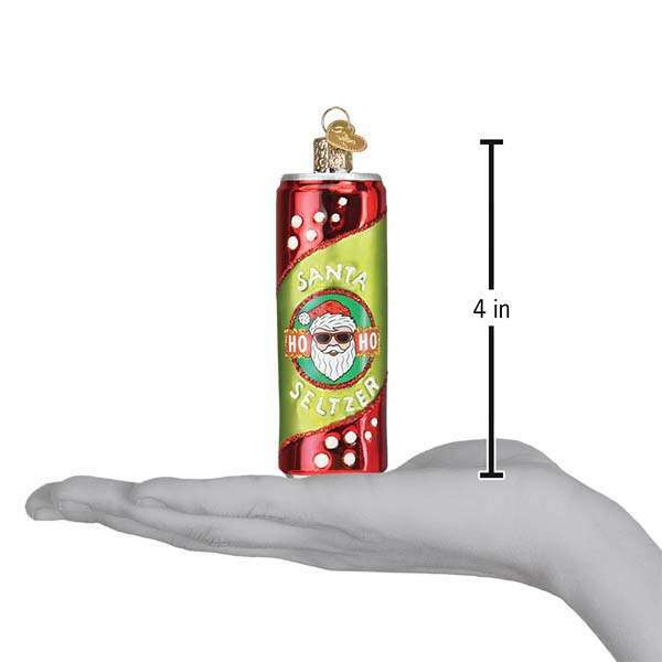 Old World Christmas Santa Seltzer Blown Glass Ornament