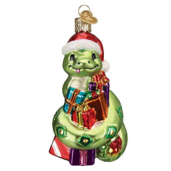 Old World Christmas Santa Snake Blown Glass Ornament