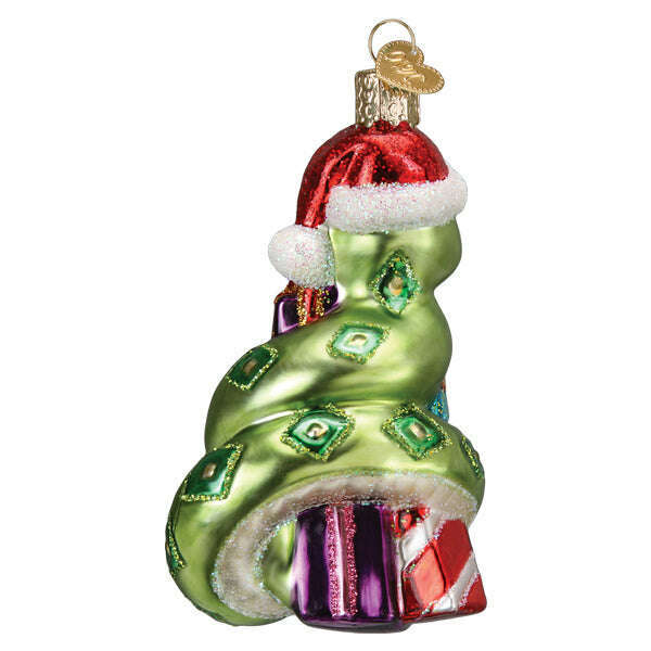 Old World Christmas Santa Snake Blown Glass Ornament