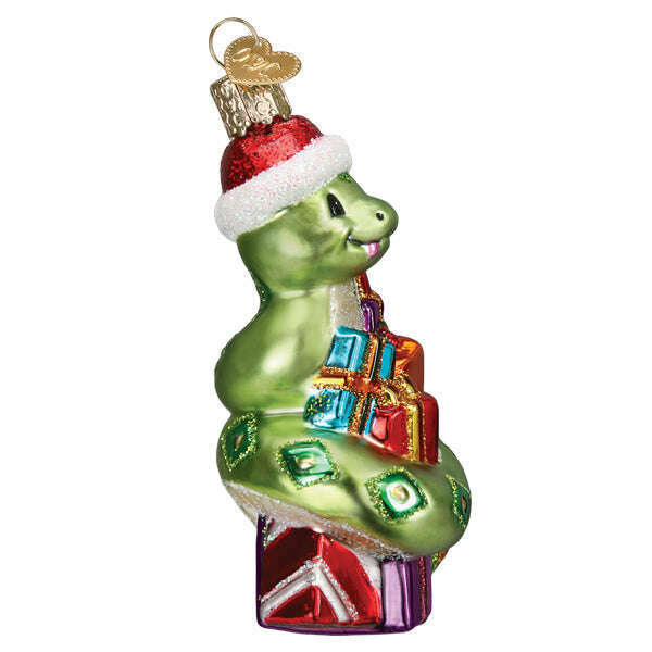 Old World Christmas Santa Snake Blown Glass Ornament