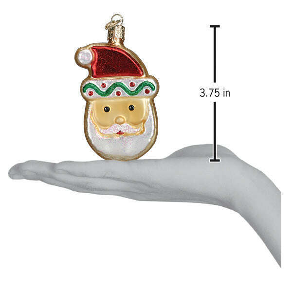 Old World Christmas Santa Sugar Cookie Blown Glass Ornament