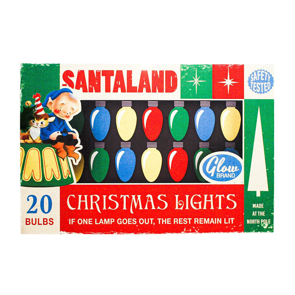 Santaland Christmas Lights Box Art Wood Cutout by Sawmill Shop