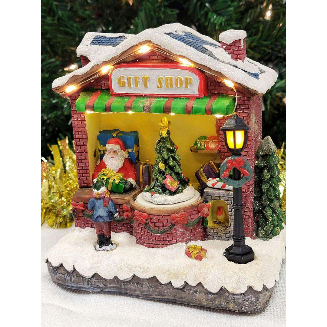 Santa's Gift Shop Christmas Miniature. Christmas Village F07M3-27A